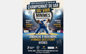 DIMANCHE 8 NOVEMBRE 2026 CHAMPIONNAT DU VAR MINIMES 2013/2014