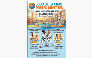 SAMEDI 19 SEPTEMBRE 2026 PORTES OUVERTES DOJO DE LA MOUTONNE